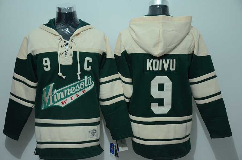 Minnesota Wilds #9 Mikko Koivu Green Sweatshirt Stitched Hoodie,We sell and wholesale Minnesota Wilds #9 Mikko Koivu Green Sweatshirt Stitched Hoodie on line form chian!